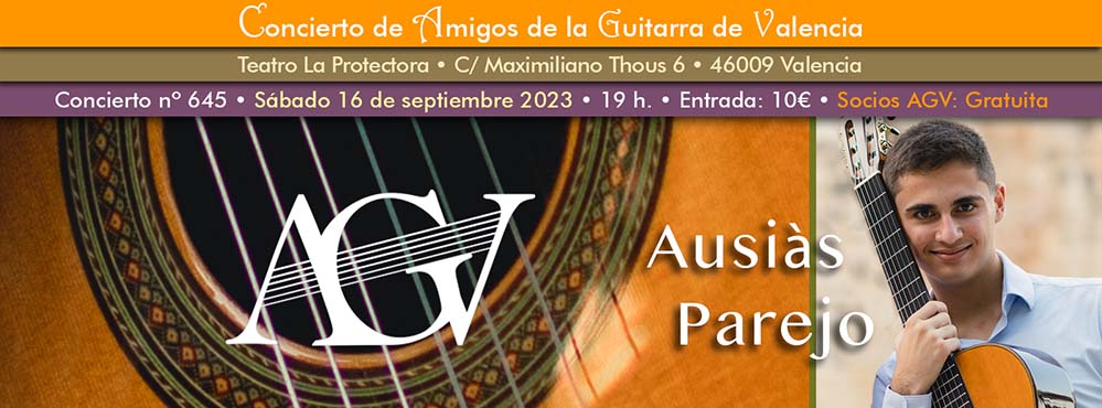 Concierto de guitarra de Ausiàs Parejo en Amigos de la Guitarra de Valencia