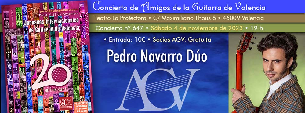 Concierto de guitarra flamenca de Pedro Navarro Dúo en Amigos de la Guitarra de Valencia
