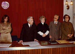 Acto de entrega de premios del Conservatorio, en 1981